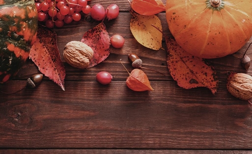 Thanksgiving food on a table
