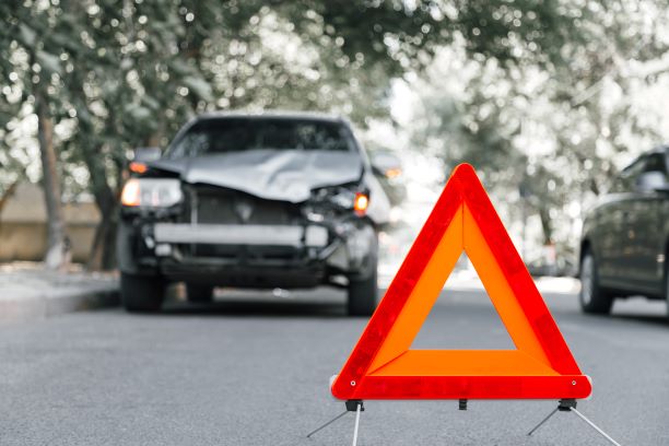 Hit and Run Accident with Orange Cone